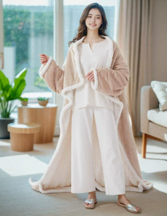 Electric heating blanket flannel lambskin, wearable heating blanket with sleeves