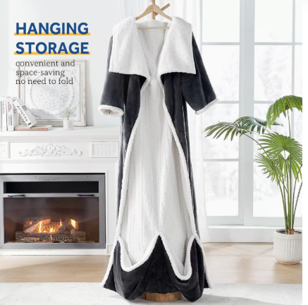 Electric heating blanket flannel lambskin, wearable heating blanket with sleeves